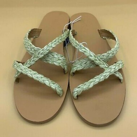 Universal Thread Opal Strappy Slide Sandals Sage 7 - Picture 5 of 10